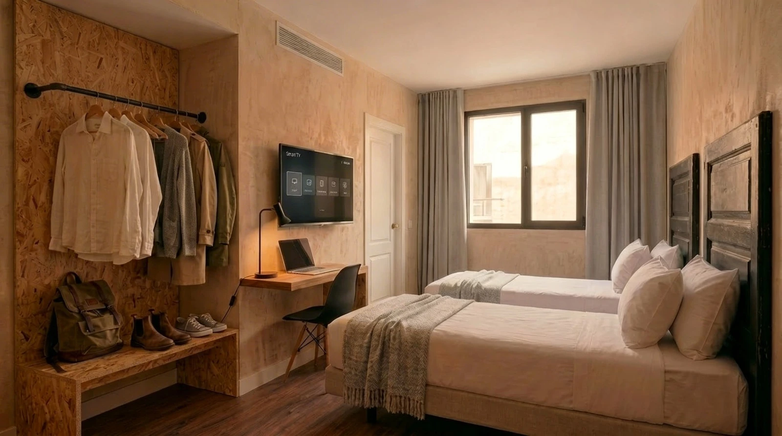 Habitación del Hotel San Vicente en el centro de Conil